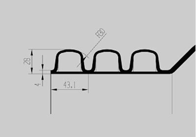 Perfil de tubo corrugado